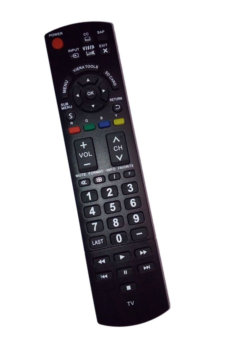 JustFine Replaced Remote Control Compatible for Panasonic TC-P50S30 TCL24C3 TC-P50X3 TC60PS34 TC-P60S30 TC-50PX34 TV - Image 1